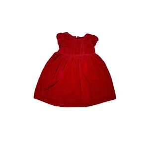 Vintage Chistmas Bout’chou Baby Dress 9M Red 100% Cotton Classic Infant Dress